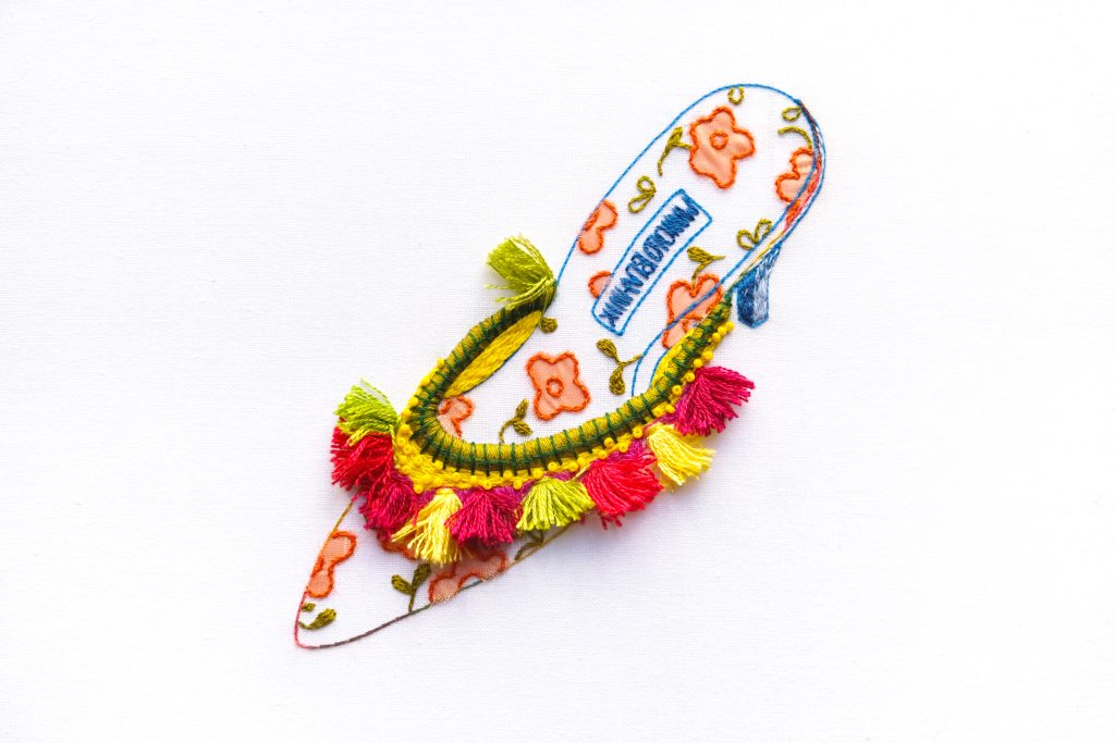 Manolo Blahnik Embroidery shoes