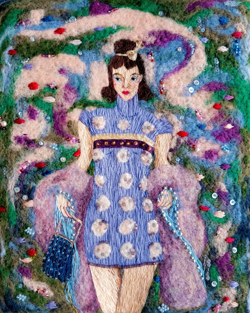 fashion embroidery illustration